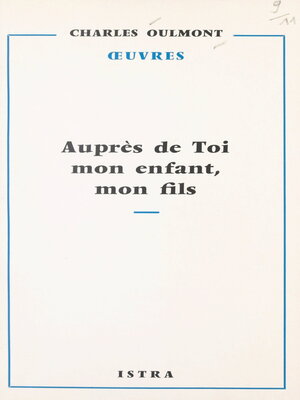 cover image of Auprès de toi, mon enfant, mon fils